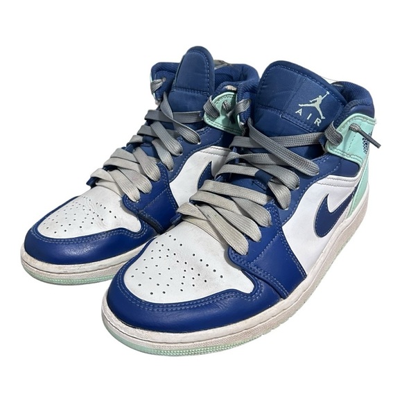 Nike Air Jordan 1 Mid "Blue Mint" Sneakers Size Men's 8.5 - Picture 7 of 13